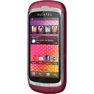 Красно-розовый телефон Alcatel One Touch 818 (Ижевск)