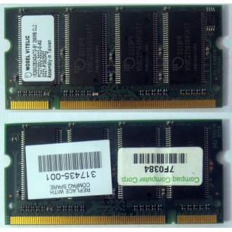 Модуль памяти 256MB DDR Memory SODIMM в Ижевске, DDR266 (PC2100) в Ижевске, CL2 в Ижевске, 200-pin в Ижевске, p/n: 317435-001 (для ноутбуков Compaq Evo/Presario) - Ижевск